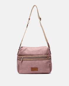 Двухцветная розовая женская сумка через плечо Abbacino, розовый