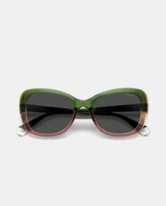 Зеленые женские солнцезащитные очки овальной формы с поляризационными линзами Polaroid, зеленый