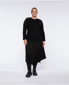Асимметричная юбка ecovero из вискозы Fiorella Rubino, черный