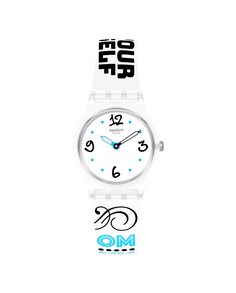 Часы Bluefeather с белым силиконовым ремешком Swatch, белый