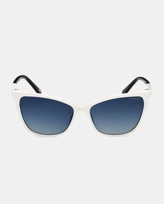 Белые женские солнцезащитные очки «кошачий глаз» с поляризационными линзами Skechers, белый
