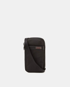 Маленькая нейлоновая сумка для мобильного телефона черного цвета с застежкой-молнией Tumi, черный