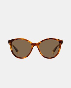 Круглые женские солнцезащитные очки цвета гавана с поляризационными линзами Polaroid, коричневый