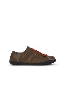 Мужские кожаные кроссовки с коричневыми шнурками Camper, коричневый