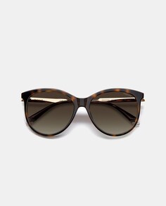 Овальные женские солнцезащитные очки Havana с поляризационными линзами Polaroid, коричневый