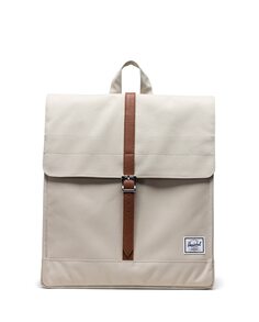 Рюкзак унисекс из бежевой ткани с магнитным ремешком Herschel, светло-коричневый
