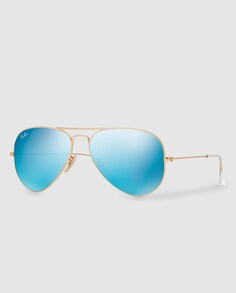 Синие солнцезащитные очки-авиаторы Ray-Ban, коричневый