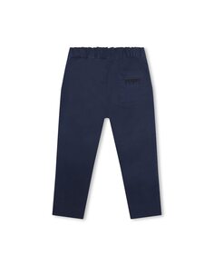 Простые брюки-чиносы для мальчика на кулиске Kenzo, темно-синий
