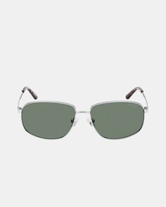 Мужские прямоугольные солнцезащитные очки из серого металла с поляризованными линзами Skechers, серый