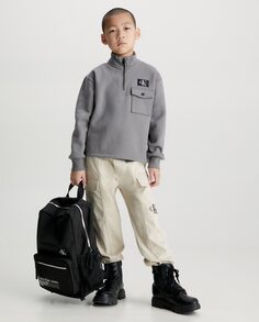 Брюки-карго для мальчика бежевого цвета Calvin Klein, бежевый