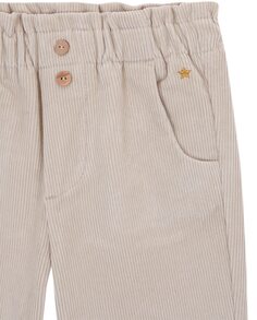 Вельветовые брюки с эластичной талией Twin &amp; Chic, бежевый