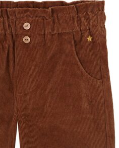 Вельветовые брюки с эластичной талией Twin &amp; Chic, коричневый
