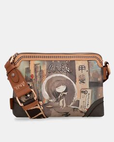 Маленькая сумка через плечо с фантазийным принтом и застежкой-молнией Anekke, мультиколор