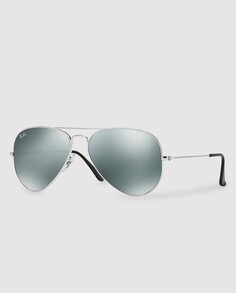 Серебряные солнцезащитные очки-авиаторы Ray-Ban, серебро