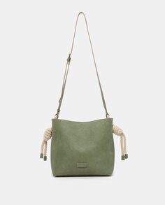 Женская сумка через плечо с зеленой узловатой ручкой Abbacino, зеленый