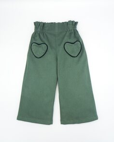 Зеленые хлопковые брюки для девочки Fina Ejerique, зеленый