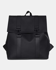 Черный водостойкий рюкзак-сумка Msn с клапаном Rains, черный