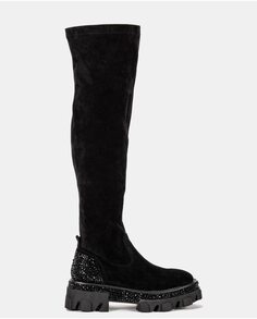 Женские сапоги с круглым носком и платформой Alma en Pena, черный