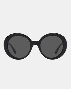 Черные овальные солнцезащитные очки из ацетата Versace, черный