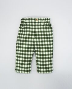 Зеленые хлопковые брюки для мальчика Fina Ejerique, зеленый