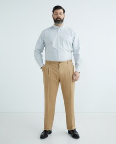 Мужские базовые спортивные брюки традиционного кроя, сложенные вдвое Emidio Tucci, бежевый