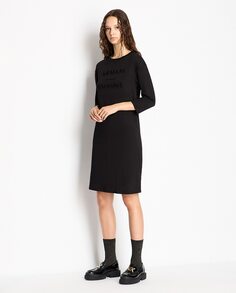 Короткое платье-футболка Armani Exchange, черный