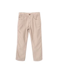 Вельветовые брюки для мальчиков с 5 карманами и регулируемой талией KNOT, бежевый