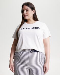 Женская футболка с круглым вырезом и короткими рукавами Tommy Hilfiger, белый