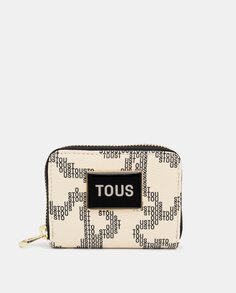 Маленький бежевый кошелек Kaos Pix с логотипом Tous, бежевый