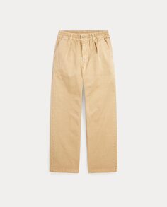 Хлопковые брюки чинос для мальчика цвета хаки Polo Ralph Lauren