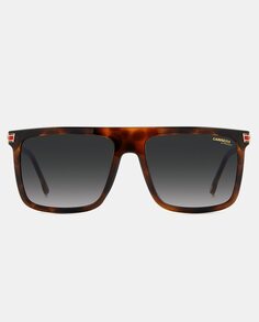 Коричневые мужские прямоугольные солнцезащитные очки из металла Carrera, коричневый