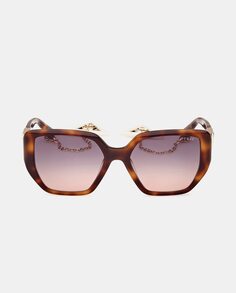 Женские солнцезащитные очки из ацетата геометрического цвета, гавана Guess, коричневый