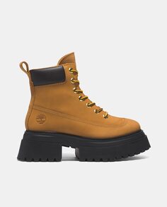 Женские кожаные ботильоны Sky на платформе Timberland, коричневый