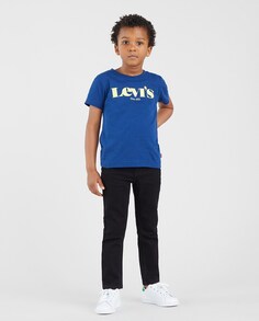 Узкие брюки для мальчика темно-синего цвета Levi&apos;s, черный Levis