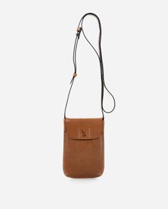 Коричневая кожаная сумка для мобильного телефона Summer Song Abbacino, коричневый