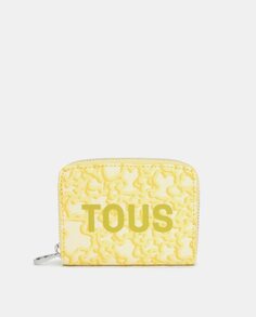 Маленький желтый кошелек Kaos Mini с логотипом Tous, желтый