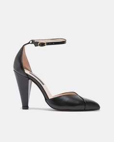 Женские кожаные туфли Madrid на каблуке-воронке Inés Domecq By Cuplé, черный