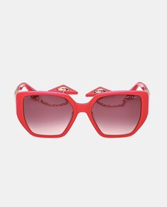 Розовые женские солнцезащитные очки из ацетата с геометрическим узором Guess, розовый