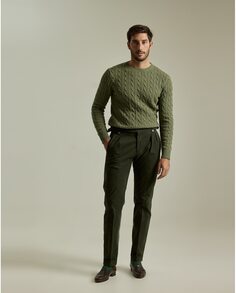 Зеленые узкие мужские классические брюки PuroEgo, зеленый