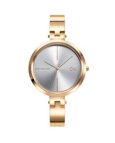 Женские часы Alfama с тремя золотыми стрелками из стали IP и полужестким браслетом Mark Maddox, золотой