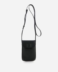 Черная кожаная сумка для мобильного телефона Summer Song Abbacino, черный