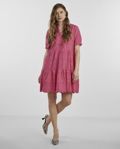 Короткое вырезанное женское платье Yas, розовый Y.A.S