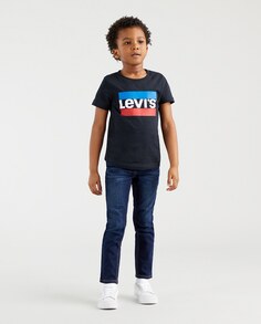 Узкие брюки для мальчика черного цвета Levi&apos;s, темно-синий Levis