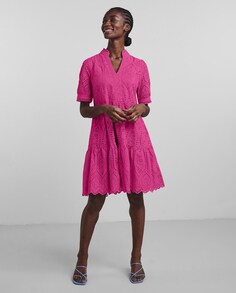 Короткое платье с воротником-стойкой Yas, розовый Y.A.S