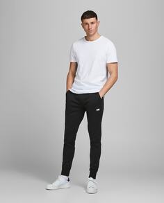 Черные мужские длинные спортивные брюки Jack &amp; Jones, черный