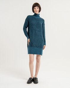 Жаккардовое трикотажное мини-платье Surkana, синий