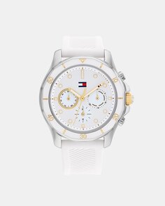 Brooklyn 1782568 многофункциональные белые силиконовые женские часы Tommy Hilfiger, белый