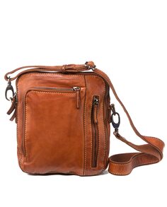 Мужская кожаная сумка через плечо Stamp, светло-коричневый