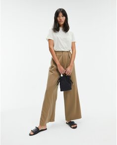 Женские широкие брюки с боковыми карманами System Action, коричневый
