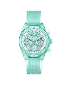 Женские часы Athena GW0438L1 из полиуретана с зеленым ремешком Guess, зеленый